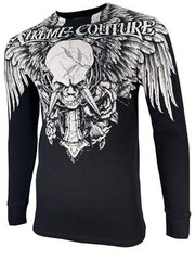 Xtreme Couture by Affliction Men’s Thermal Shirt Dagger Skull