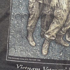 Vintage 1984 Vietnam War Veteran Memorial Tribute Military Army Shirt USA LG