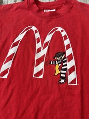 Vintage Hamburglar McDonald’s Graphic T-Shirt L Hanes Heavyweight 50/50 Red 90s