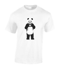 PANDA LOVE MENS T SHIRT CUTE ANIMAL LOVER DESIGN KAWAII JAPAN FASHION GIFT