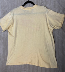 RARE True Vintage Nike 1970’s “Pinwheel Tag” T-Shirt Yellow XL Made in USA Faded