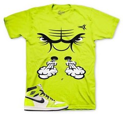 Shirt To Match Jordan 1 Visionaire Volt – Raging Face Sneaker Tees
