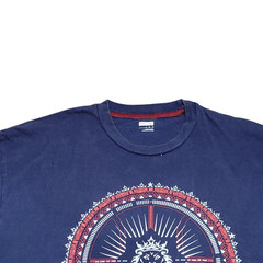 Nike LeBron James Lion Logo T Shirt Men L Navy Blue Mandala World Tour Top
