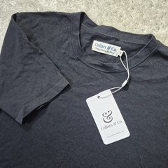 Collars & Co Cotton Silk T Shirt Mens Medium Black Knit Quiet Luxury Beachy New