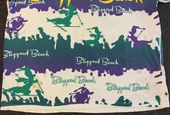 Vtg 90s Disney Blizzard Beach Faded Distress AOP Shirt L Surf Vaporwave Grunge