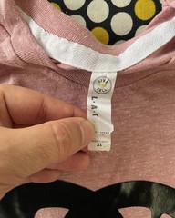 LAT Heather Pink Size XL Cut Off Crop Crewneck Short Sleeve T-Shirt