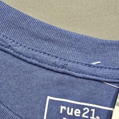 rue21 Blue Boxy Tee Shirt NEW Straight Hem Short Sleeves Crew Neck Men’s Size L