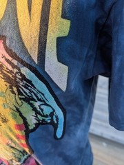 Lab Love The Mountain 2015 T-Shirt Mens L Blue Tie Dye Dog Vintage Y2K Tee