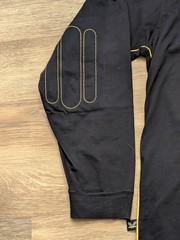 Avirex Shirt 2XL 00s Y2k Yellow Black Long Sleeve Elbow Pads
