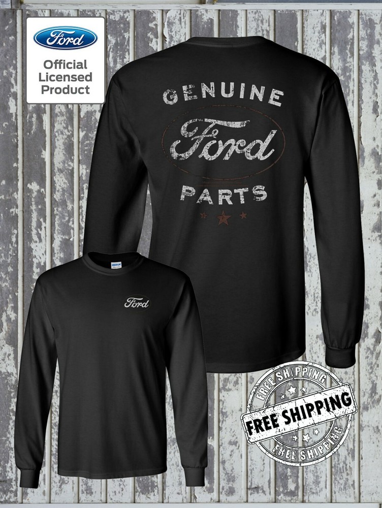 Ford Genuine Parts Retro / Vintage Logo 2-Sided Long Sleeve T-Shirt – F-150