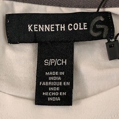 Kenneth Cole Mens Size Small White Short Sleeve Crew Neck T-Shirt NWT *Flaw