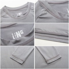Men’s Sports Compression T Shirt Tight Fitness Gym Moisture Wicking Long Shirts