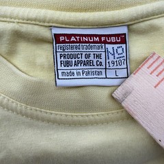 Platinum FUBU Fat Albert Junkyard Gang Yellow Graphic T-Shirt Mens Large Vintage