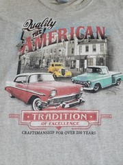 QUALITY THE AMERICAN TRADITION OF EXCELLENCE Shirt Mens XL Classic Cars Trucks