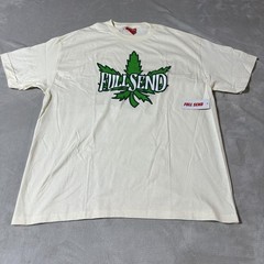 Full Send Shirt Mens XL White Green Weed Leaf Logo Graphic T-Shirt Tee