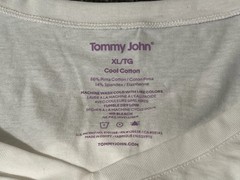 NWT Tommy John white T-shirt XL spandex/cotton lightweight