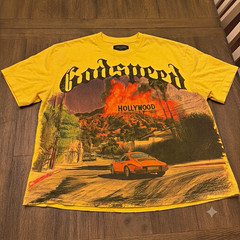 Godspeed Rarity Collection Yellow Graphic Tee L Crew Neck “E Pluribus Unum”