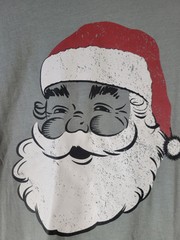 Celebrate It Vintage Santa Shirt Gray Large Soft Feel
