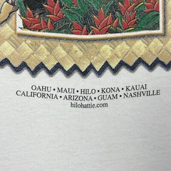 Vintage 90s Hilo Hattie Hawaiian Aloha Hula Girl Beach Guitar Shirt Men’s Large