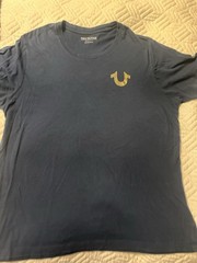 Men’s True Religion Black/Gold T-shirt Size Large See Pics
