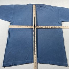 Vintage Southwestern Shirt Mens Large Blue Tribal Beaded Faded Soft Thin 90s