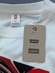 Levi’s oasis Union Jack Logo Band Shirt Mens M White