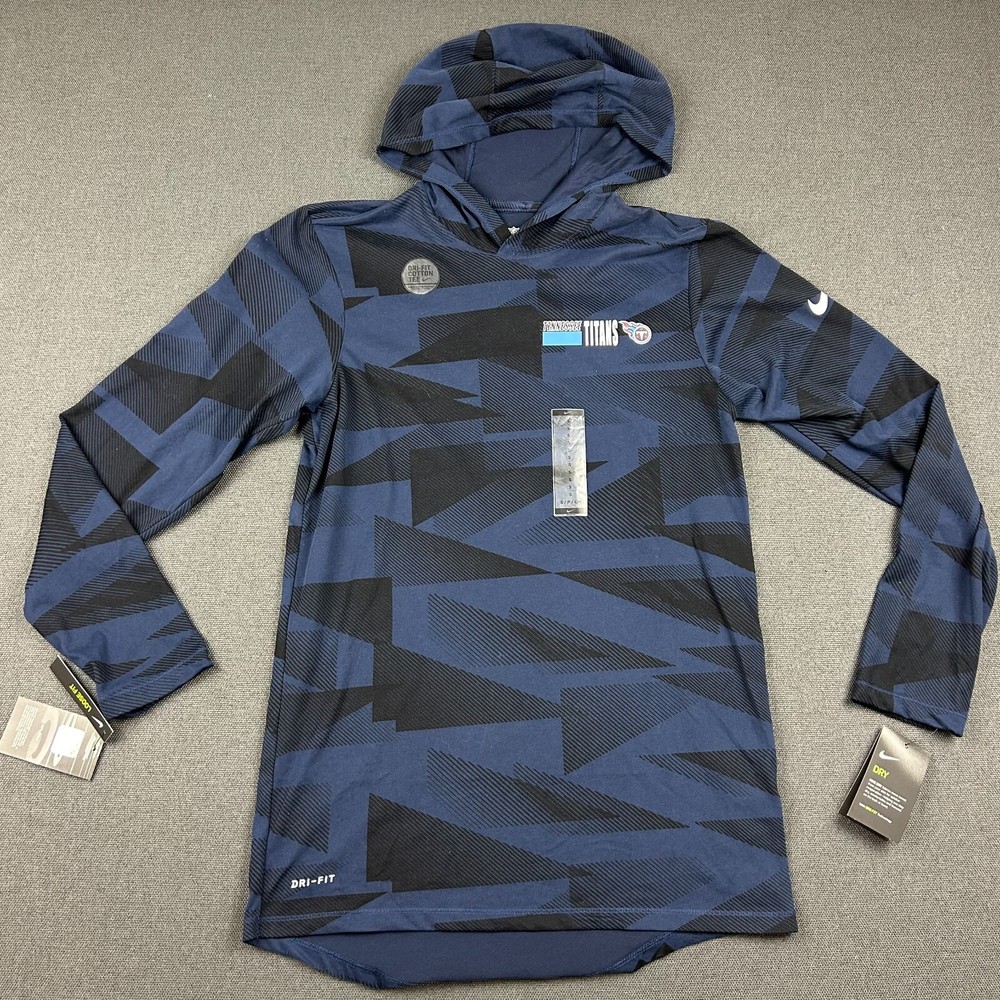 Nike Tennessee Titans Shirt Mens Size Small Geometric Hoodie NFL On Field NWT