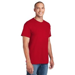 Gildan Adult 8000 Dry Blend 50/50 Blend Red Crew Neck SS Tshirt New