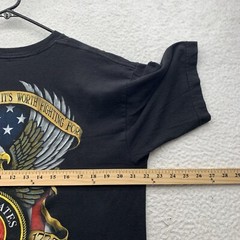 Bayside United States Marine Corps T-Shirt Mens Large L Black USMC Military USA