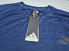 Adidas Mens Gym + Tee Running Training Multi Sports Dark Blue Shirt JW7276