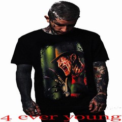 FREDDY KRUEGER BG GREEN SCARY MOVIE T SHIRTS