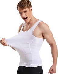 FAJAS Men Body Slimming Tummy Shaper Belly Underwear Shapewear Undershirt Vest