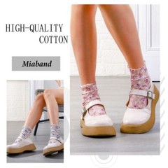 Floral Lace See Through Socks Tulle Loose Sheer Mesh Cool Ankle 3 Pairs