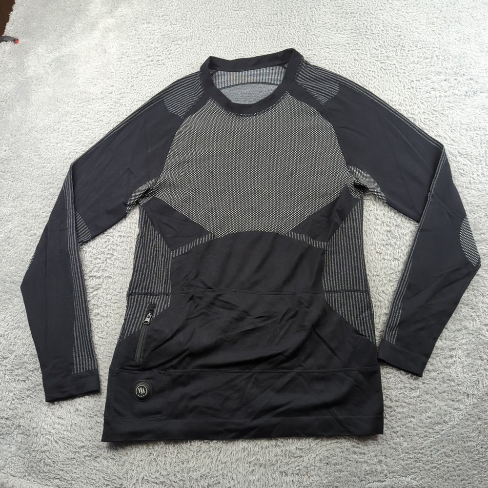 Glovii Shirt Mens L/XL Gray Heather Heated Shirt NO BATTERY Cold Weather Liner