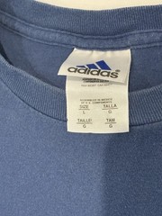 Vintage 90s Adidas Mens Large Spell Out Phys Ed T-Shirt Blue