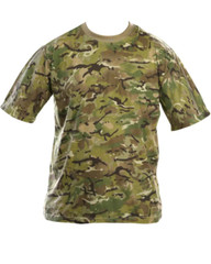 Mens BTP MTP Camouflage T-Shirt Military Army Hunting Gear Tactical Combat Tee