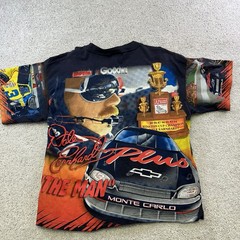 Vintage AOP Dale Earnhardt Evolution of The Man All Over Print T-Shirt Medium