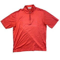 Pierre Cardin Red T-Shirt Collared Made In Italy Lightweight Mens Large