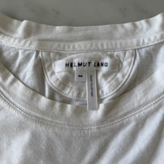 Helmut Lang White T Shirt Mens Designer Minimalist Cotton Crew Neck Archive