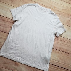 J.CREW Shirt Mens M White Broken-In Basic Cotton Crew Neck Tagless Easy Care