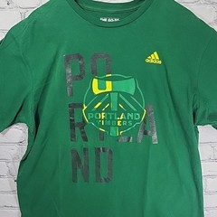 Portland Timbers Mens XL T-Shirt THE GO-TO TEE Adidas Green 100% Cotton