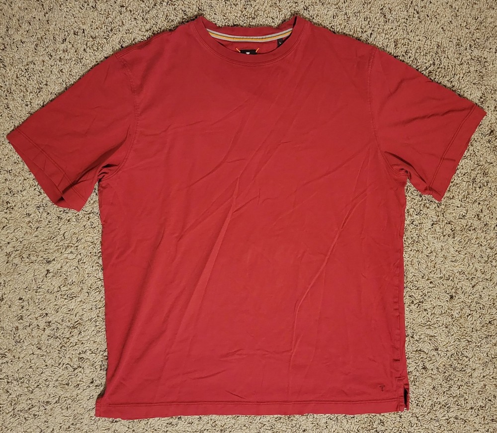 Left Coast Tee Men’s Red Pima Cotton T-Shirt Size L Short Sleeve Crew Neck