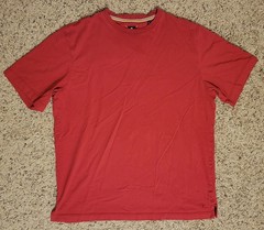 Left Coast Tee Men’s Red Pima Cotton T-Shirt Size L Short Sleeve Crew Neck