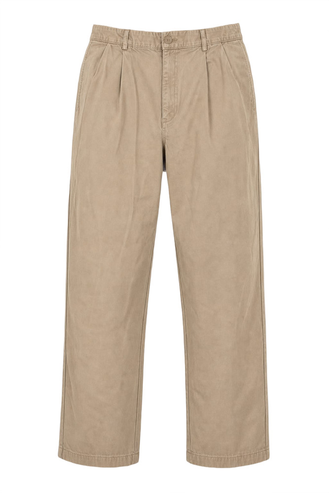 Vintage 1990s Yuppie Beige Cotton Trousers Unisex Sz N/A