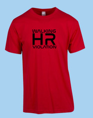 MEN WOMENS TEE TSHIRT UNISEX WALKING HR VIOLATION OFFICE WORKER CLOWN FUNNY GIFT