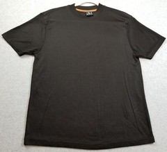 SH T Shirt Men’s Medium Solid Black Short Sleeve Crewneck Ribbed Stretch Smooth