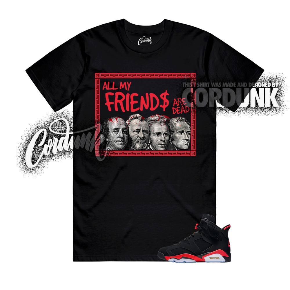 6 Infrared Salesman Black Light Crimson Solar Red T Shirt Match PREZ