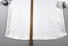 4 XL textured fabric t shirts shorts sleeve white