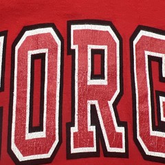 Vintage 1987 Georgia Bulldogs Stedman Single Stitch Shirt Ted Size Medium