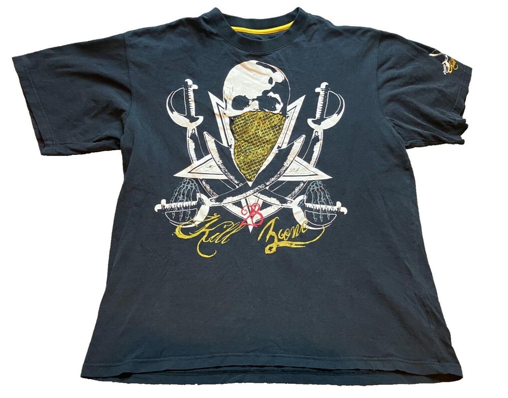 Request Shirt Mens Extra Large Black Pirate Swords Gothcore Punk Grunge Skeleton
